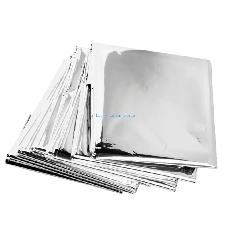 XXFC ผ้าห่มการอยู่รอดกลางแจ้งผ้าห่มฉุกเฉินผ้าห่มความร้อนฉนวนกันความร้อน PET ฟอยล์ฟอยล์ฟอยล์ความร้อนผ้าห่มสำหรับสำรวจการตั้งแคมป์