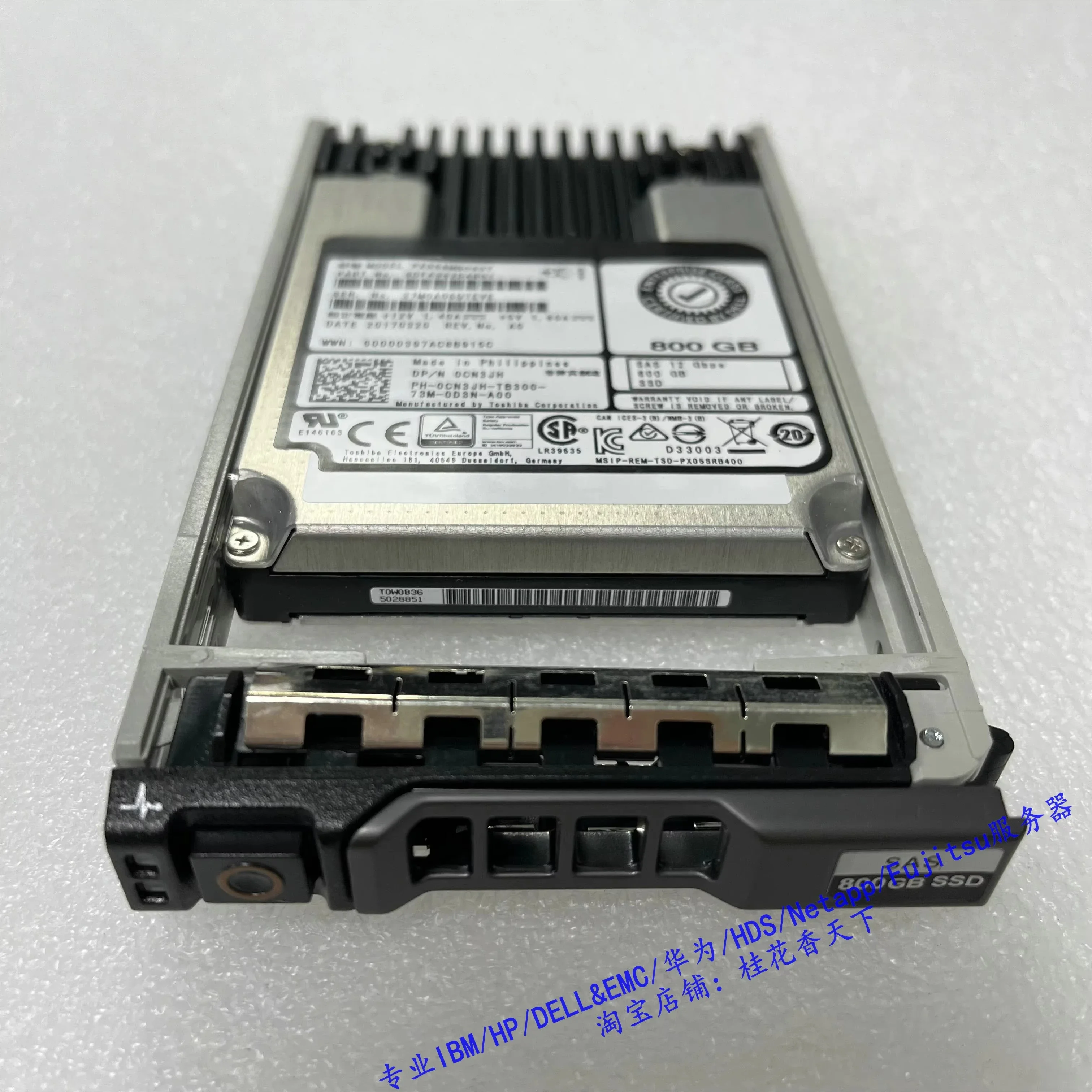 Utilizzato per Dell 800G SAS 12G SSD 0CN3JH PX05SMB080Y SSD
