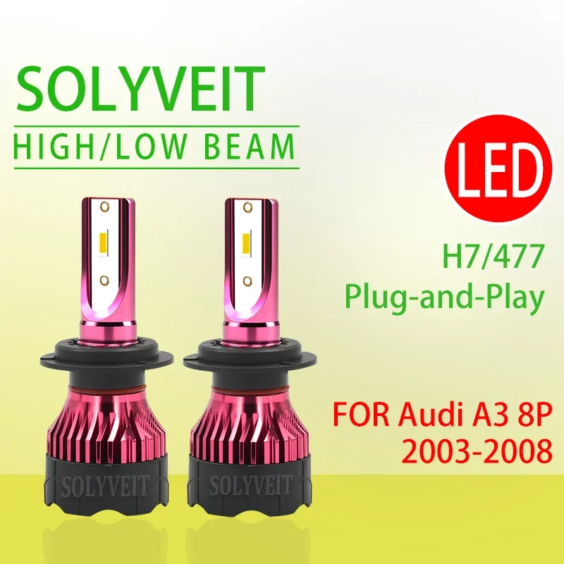 

waterproof IP67 Long-Term Protection for Your Purchase H7 H7 LED HIGH LOW HEADLIGHT FOR Audi A3 8P 2003 2004 2005 2006 2007 2008