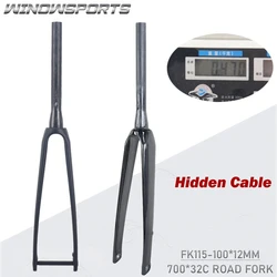 WINOW Carbon Fiber Road Bike Front Fork Brake 700C Race Riding Carbon Front Fork Bike Ultralight Fork