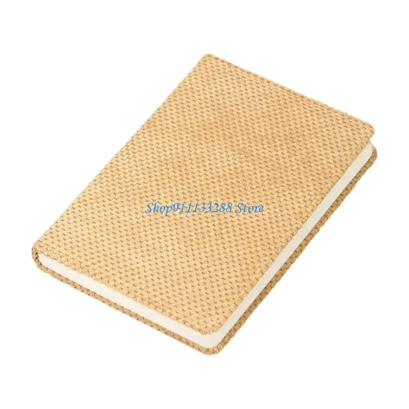 G88D Retro Cloth Notebook With Soft Flannel Cover 200 Pages Lined For Student