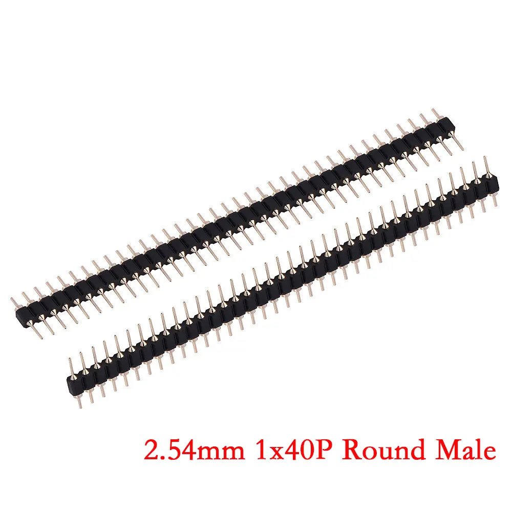 Toonhoogte 2.54mm 1x40Pin 2x40Pin 80Pin Enkele Dubbele Rij Vrouwelijke Mannelijke Header Strip Haakse SMT SMD Ronde Rechte Connector
