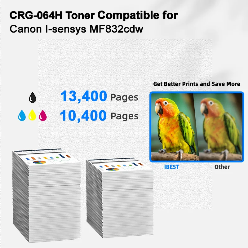 IBEST Compatible Toner Cartridge Canon CRG-064 CRG064 CRG-064H CRG064H Compatible for Canon Color I-sensys MF832cdw Cartouche