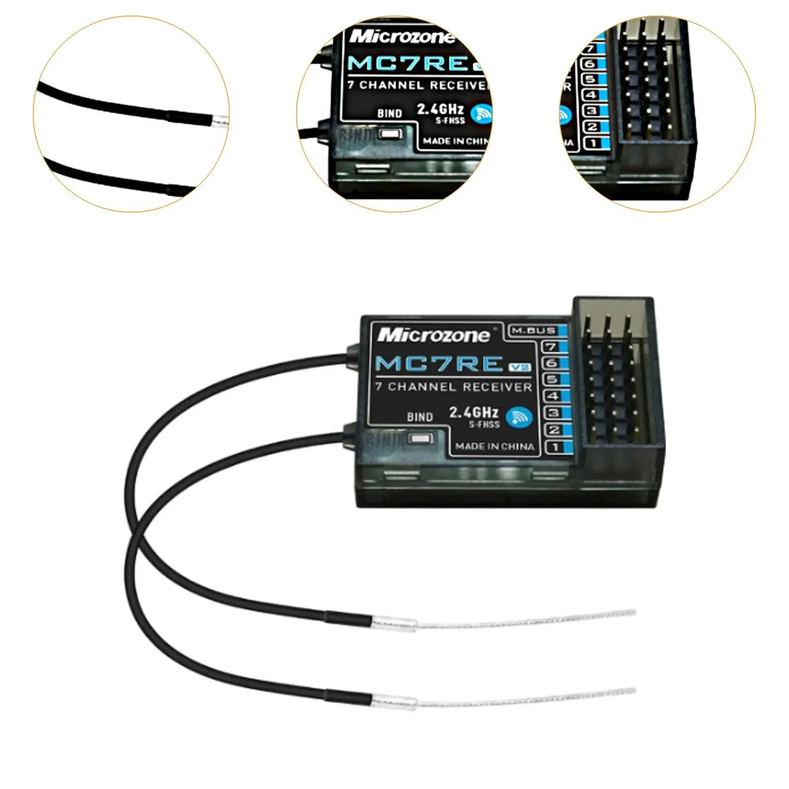 MC7RE Mini Receivers DC3.5V-7.4V Radio System 6Channel