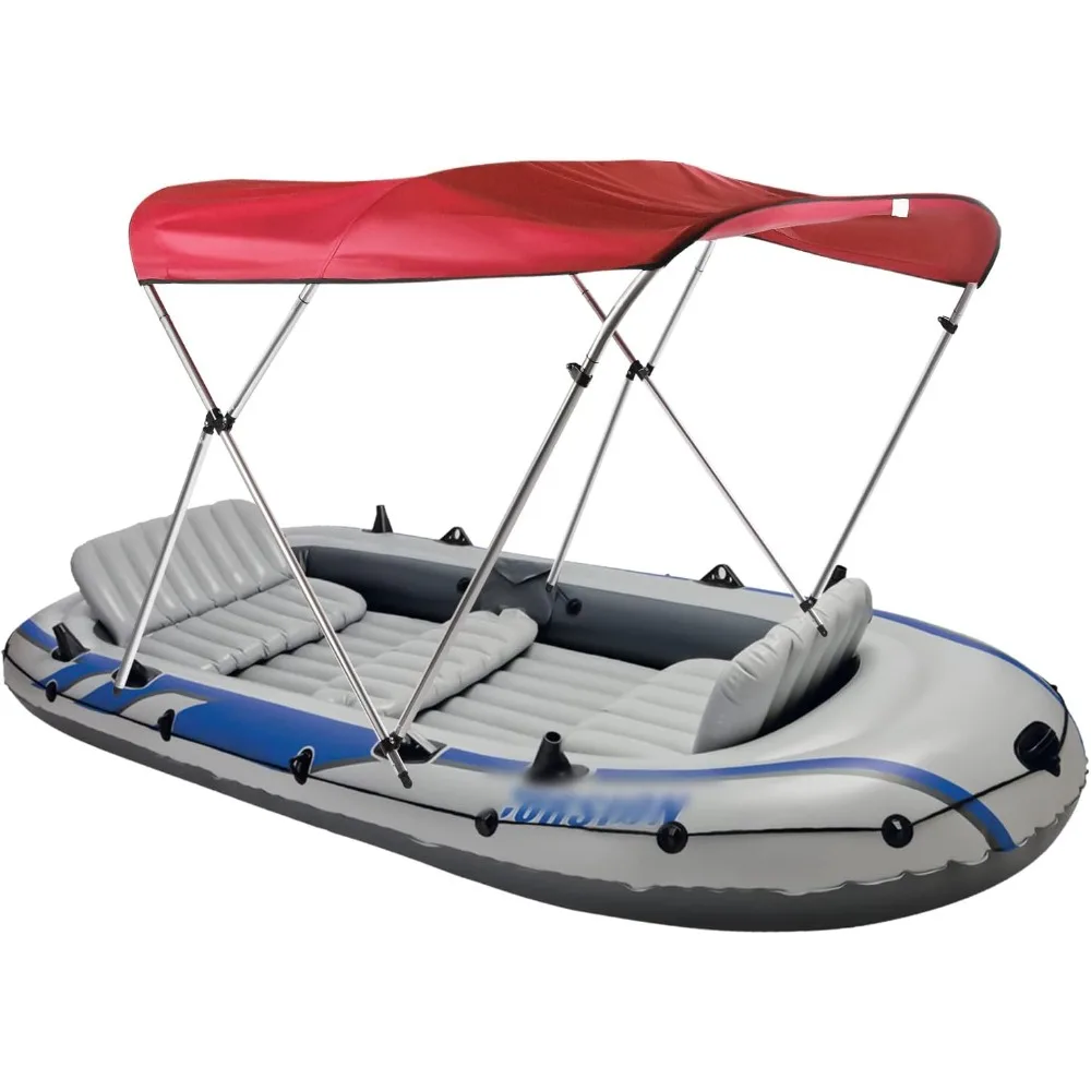 Top Boat Sun Shade Canopy Waterproof Top with Aluminum Alloy Frame Mounting Hardware