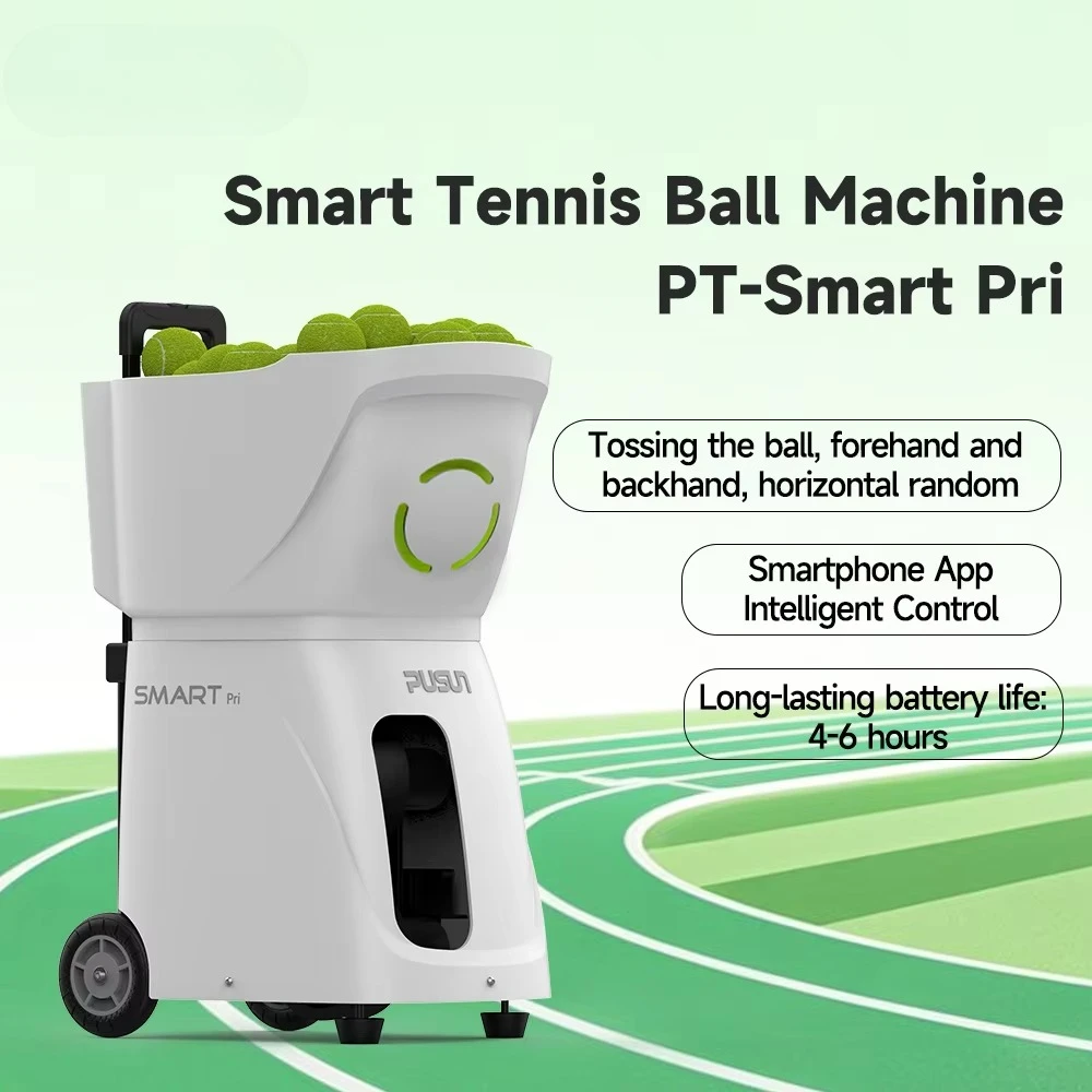 Hot Portable Intelligent Pusun Tennis Balls Machine Training Launcher Machine App Control Tennis Practice Equipment