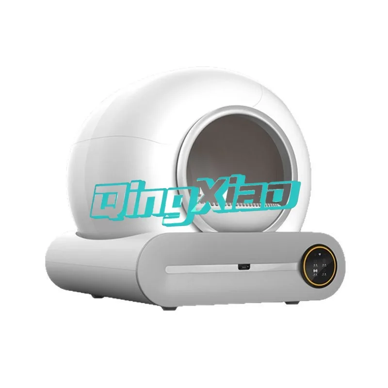 

Smart Spherical Cat Litter Box Fully Automatic Cleaning Toilet Odor-Proof Fully Enclosed Electric Large Size ABS Material 65L