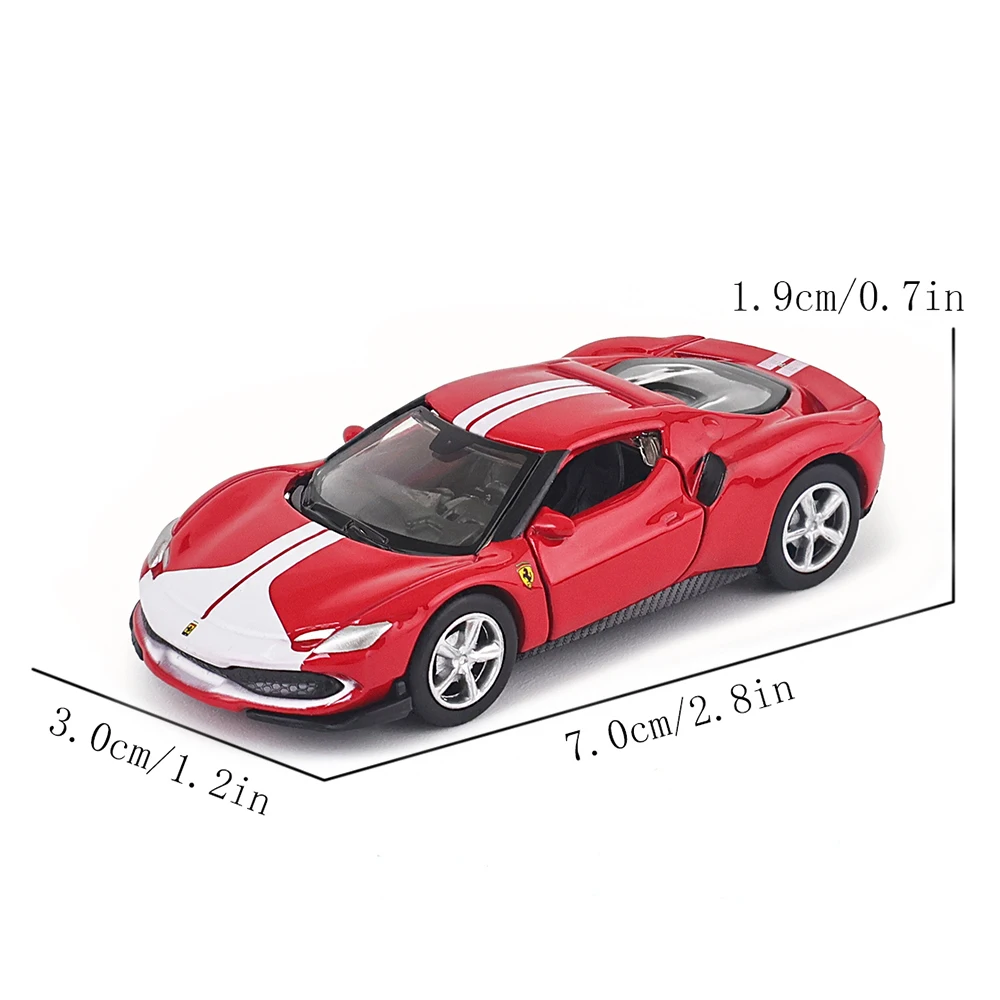 Bburago 1:64 FERRARI 296 GTB ASSETTO FIORANO Purosangue car model series children's Christmas boy gift toys