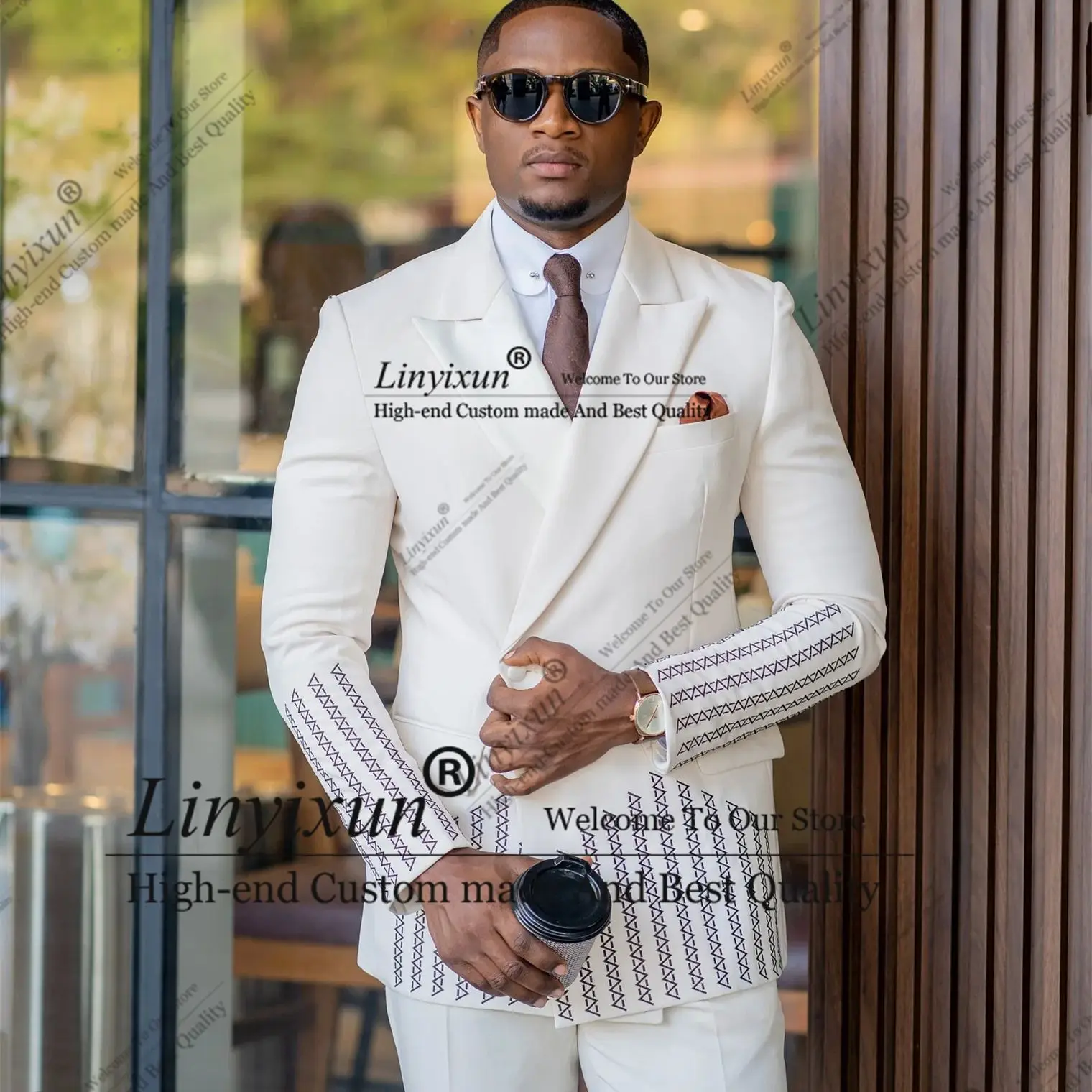 

Простой деловой стиль, мужские костюмы с бисером, остроконечные лацканы, смокинги для жениха, комплекты из 2 предметов, пиджак для выпускного вечера, индивидуальный костюм Homme