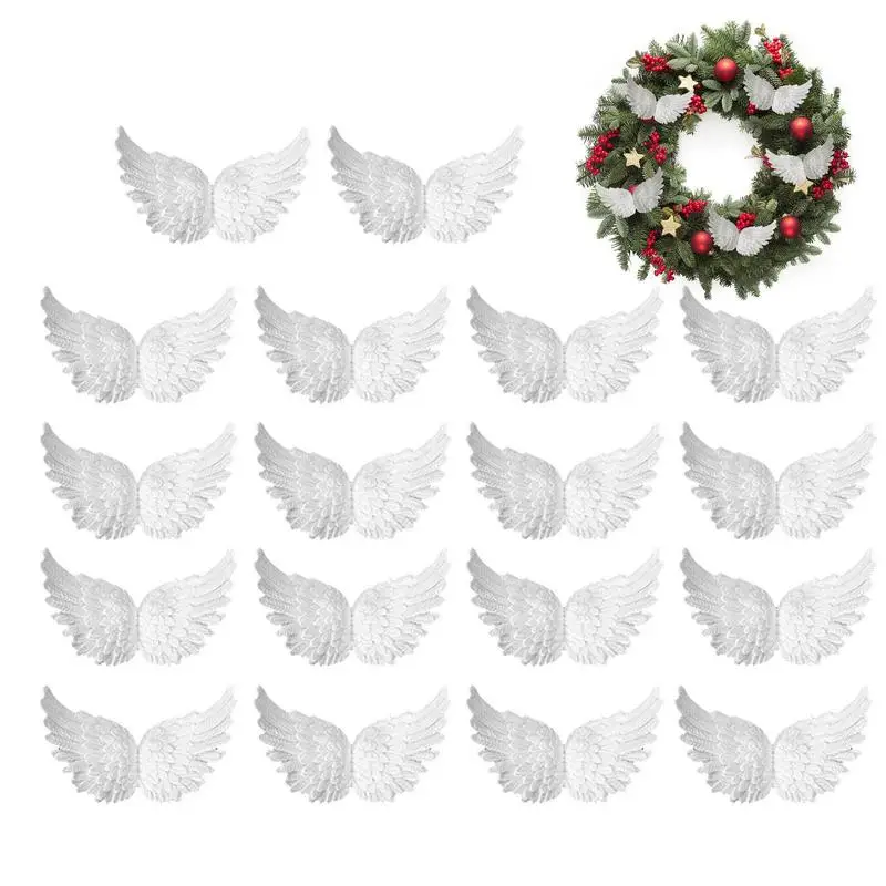 Angel Wings For Crafts White Crafts Mini Angel Wings White Angel Mini Wings Christmas Tree Decor Hanging Chic Pendant