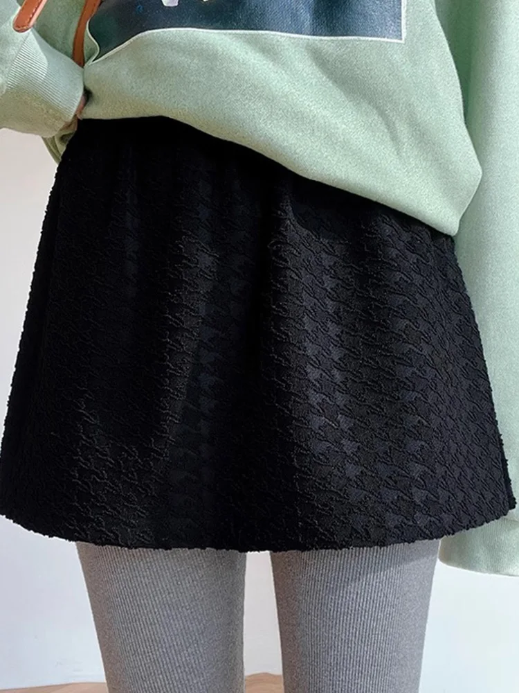 

Женские утепленные брюки-полуюбка Shark Base Layer для осени и зимы, с эффектом утяжки ягодиц, А-силуэт, короткая юбка, модные, универсальные