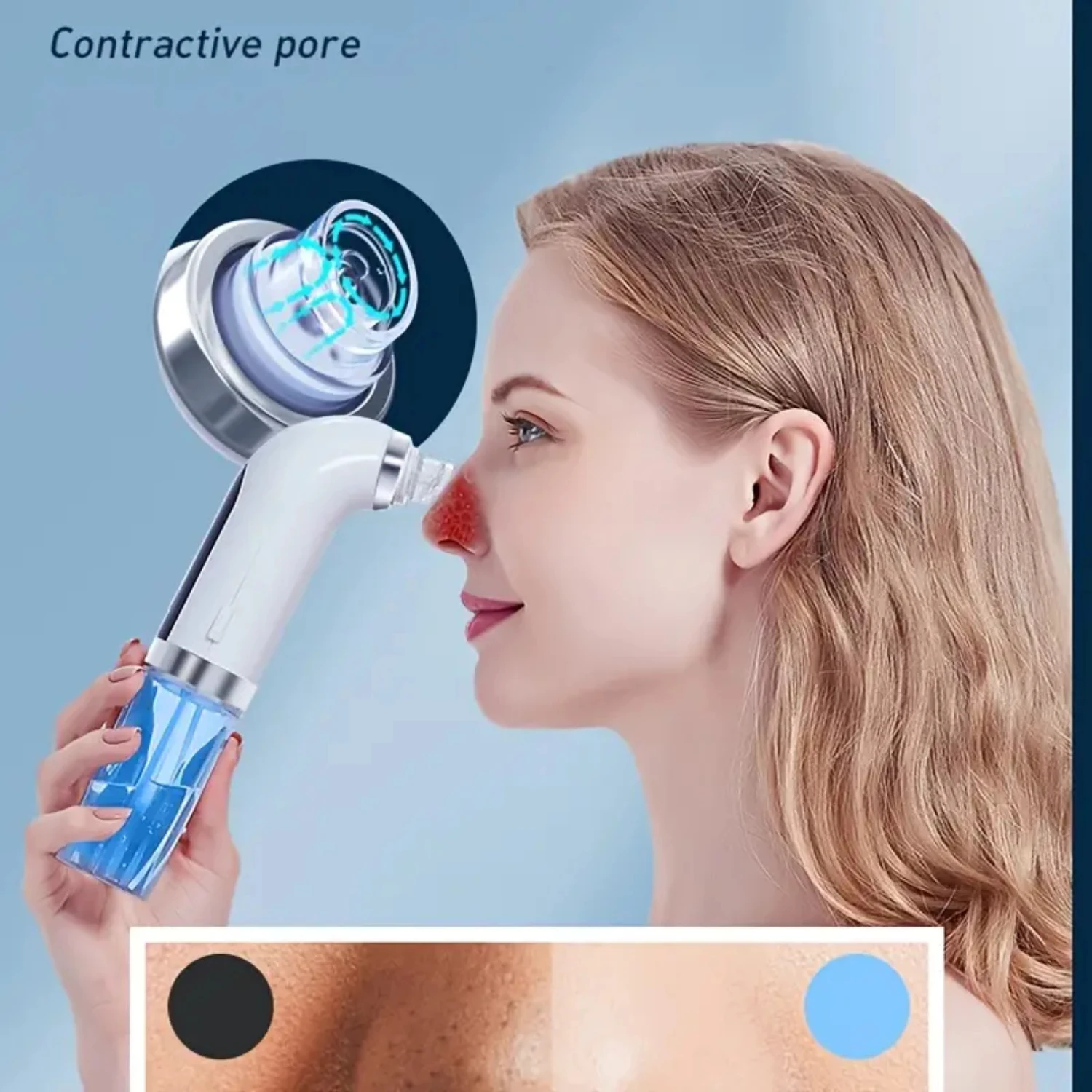 Máquina de descascar facial de hidrodermoabrasão poderosa recarregável aprimorada - alcançar a tez mais suave com sucção avançada para