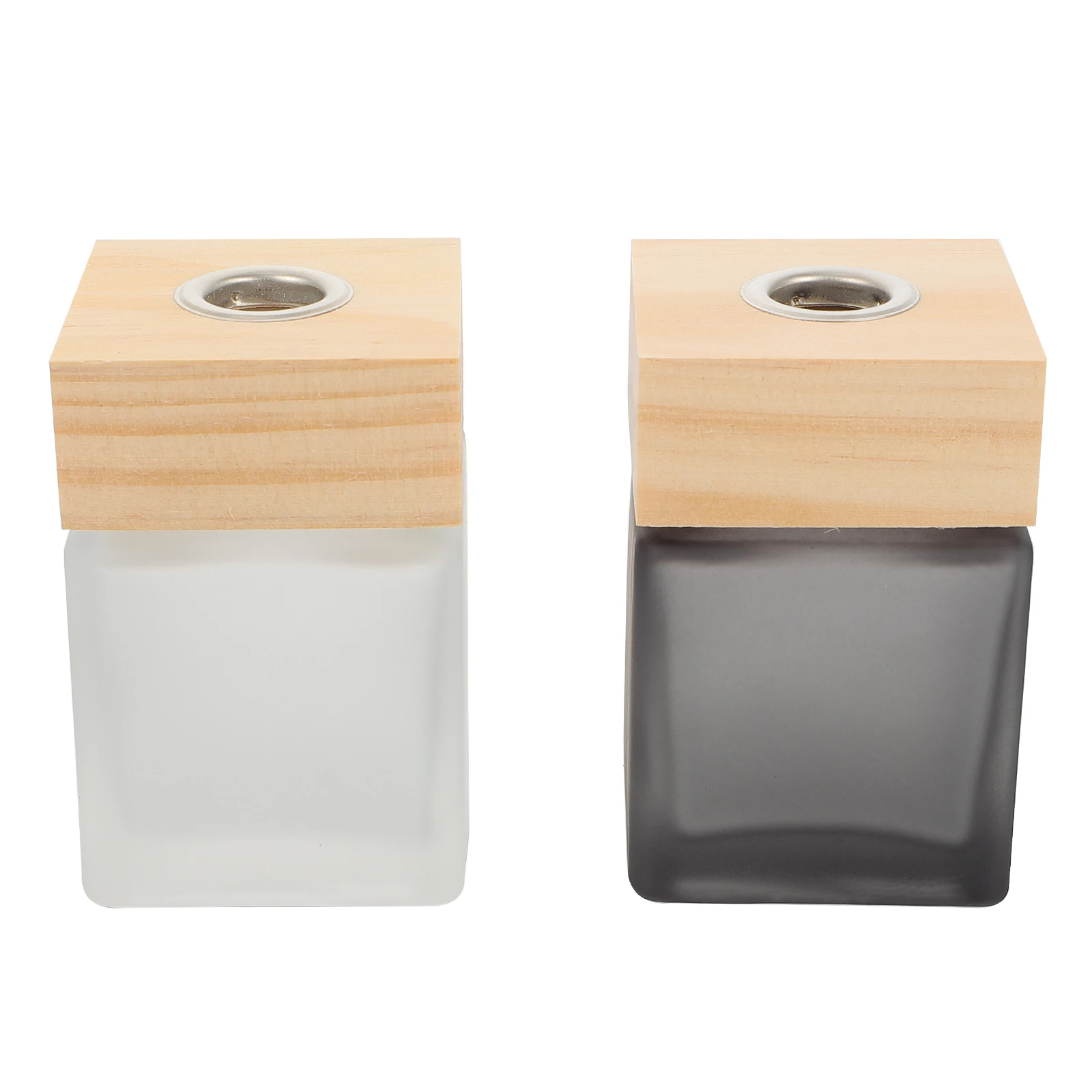 

2Pcs Square Glass Aromatherapy Bottle 100ml Empty Perfume Oil Diffuser White Transparent Home Bedroom Bathroom