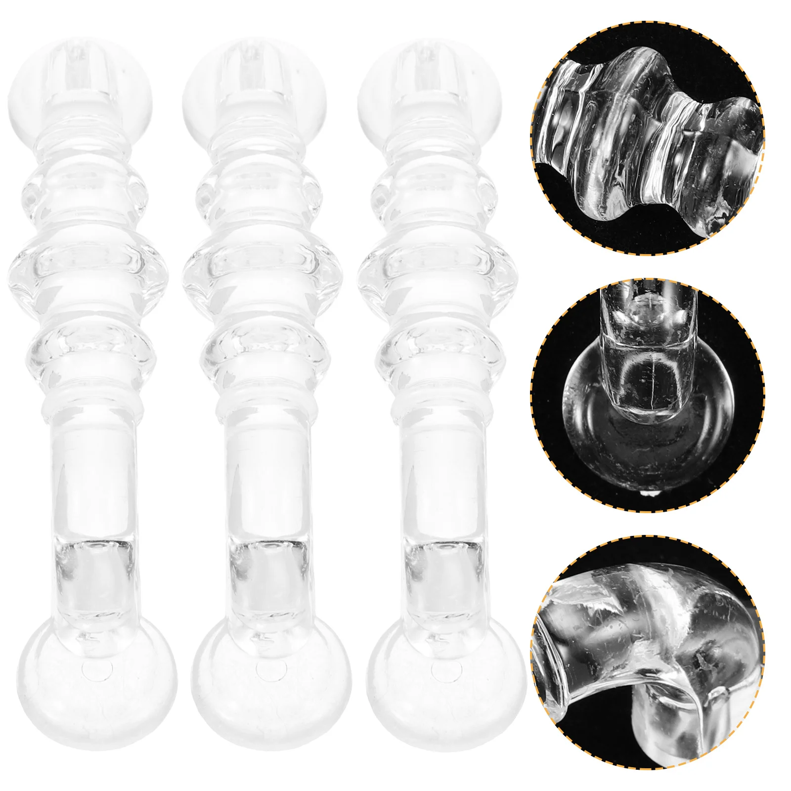 

4Pcs Acrylic Cabinet Door Handles Durable Furniture Pulls for Drawer Cupboard Kitchen Office Use Door Handle