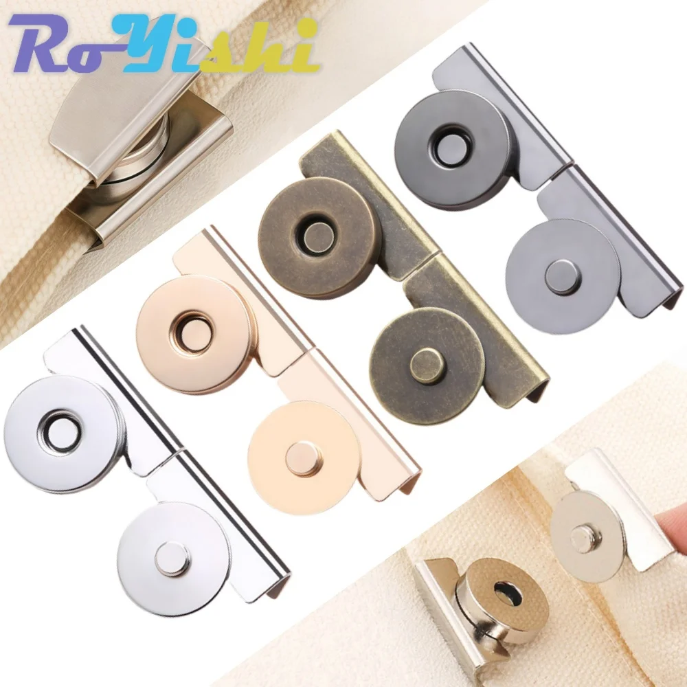4/12 Sets Seamless Magnetic Button Magnet Buckle Hidden Button Snap Button for Shoulder Bag Wallet Clothes DIY Craft Accessories