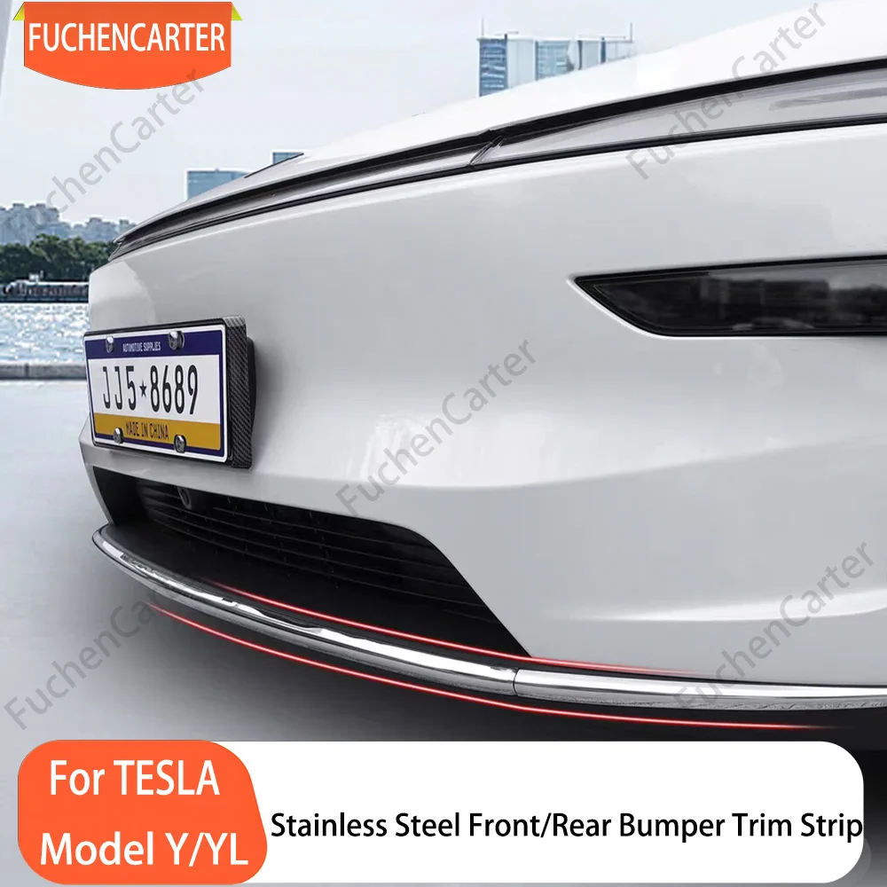 Rear Bumper Cover Protector Stainless Steel Anti-Impact Trim For Tesla Model YL Y Juniper 2025 2026 Car Accessories