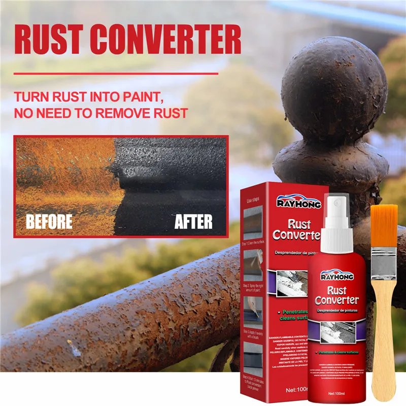 100ml Car Anti-rust Rust Remover Paste Multi Purpose Chassis Rust Converter Repair Protect Iron Metal Surfaces Maintenance Clean