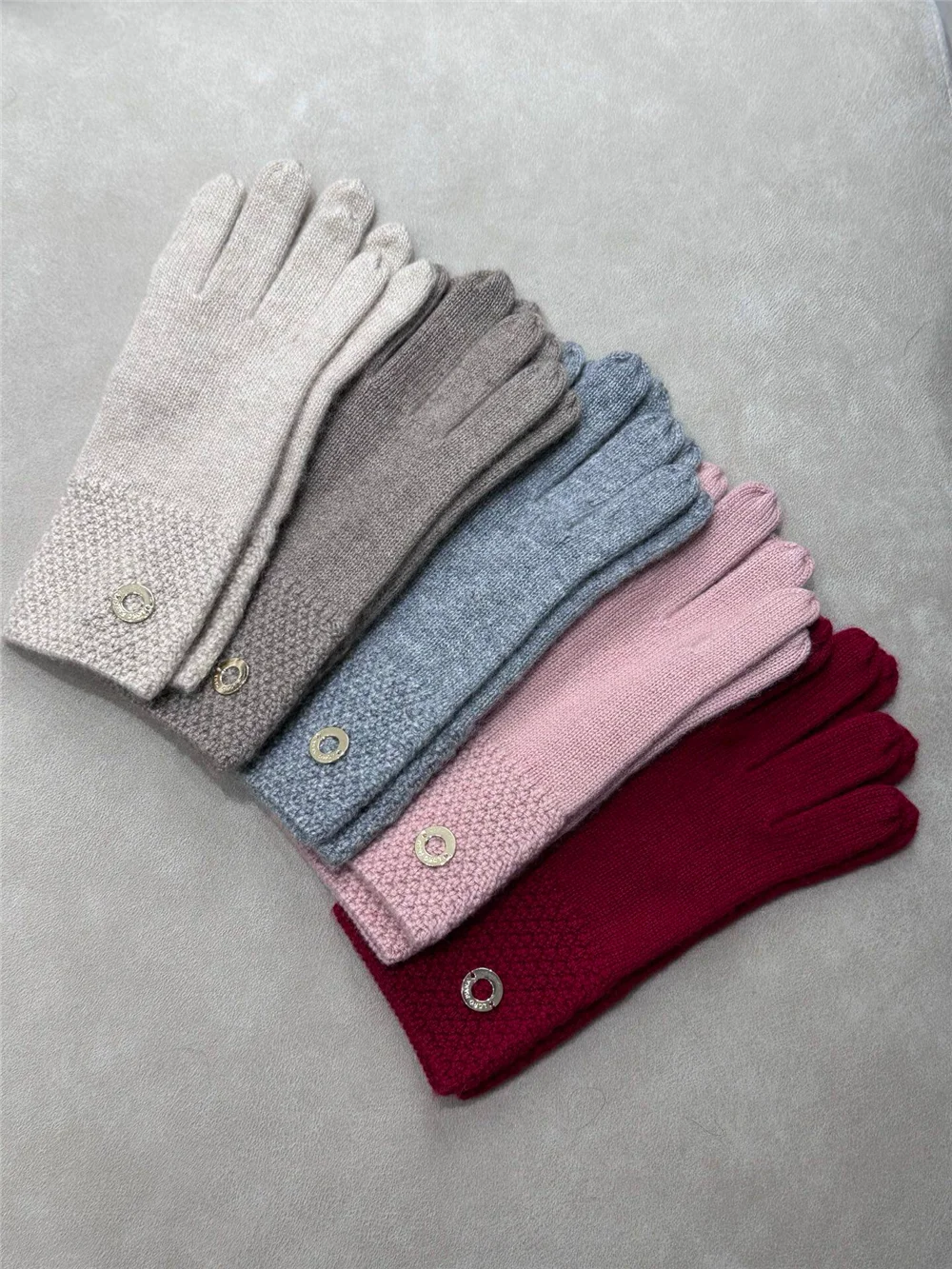 Women's Cashmere Knit Gloves Comfortable Versatile Winter Warm