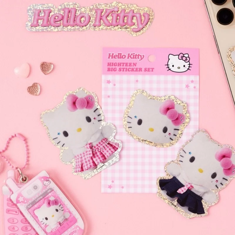 

Новинка, подвеска для мобильного телефона SanrioHelloKitty для старшей школы, акриловый магнитный зажим, наклейка для холодильника, нейтральная Зеркальная Наклейка от So