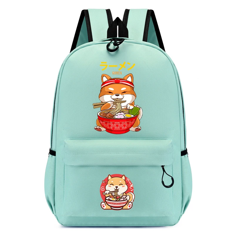 Mochila escolar impermeable para niños, morral de Ramen Shiba, Anime, guardería