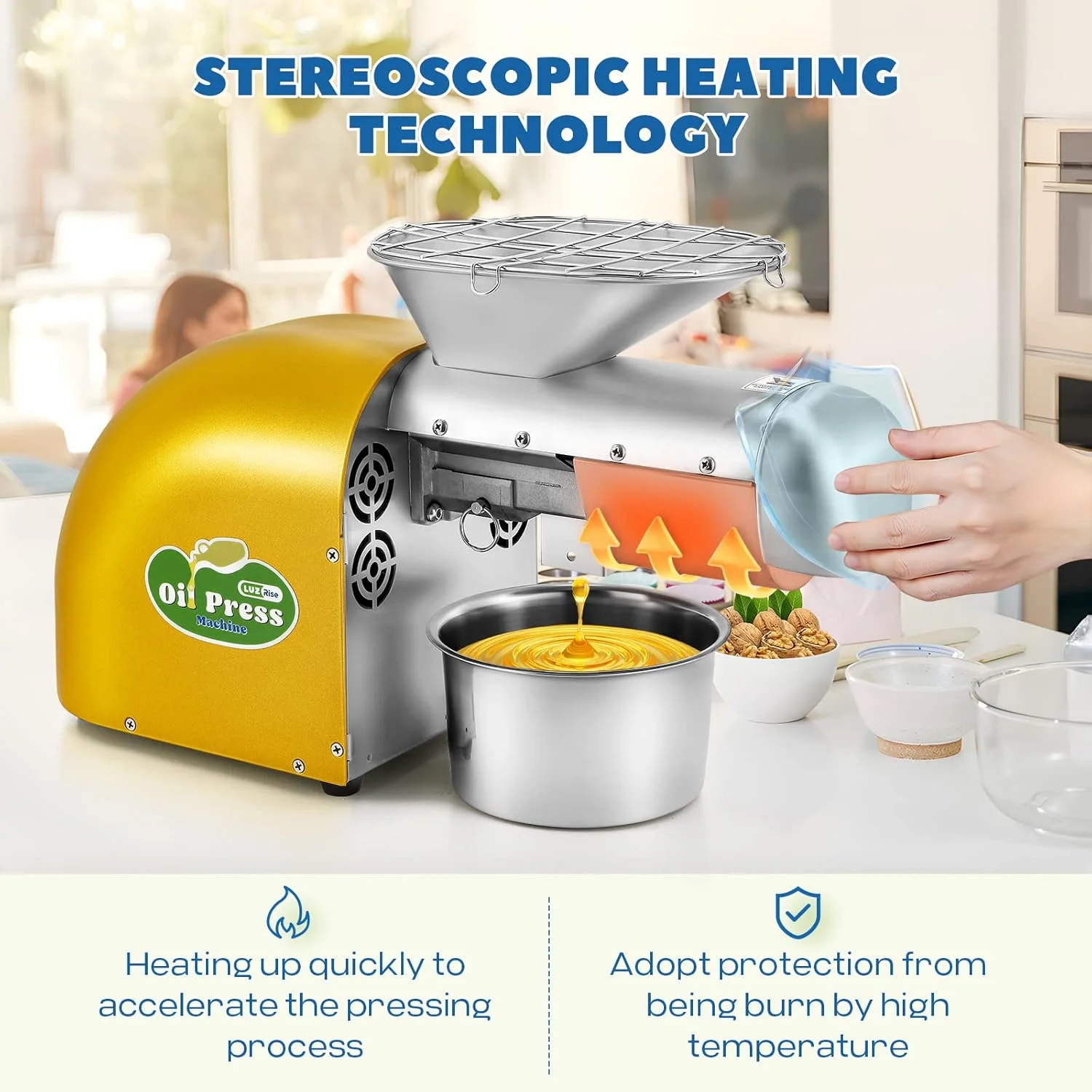 New Stainless Steel Oil Press Machine Commercial Home Oil Extractor Expeller Presser Hydraulic Sunflower Oil Press
