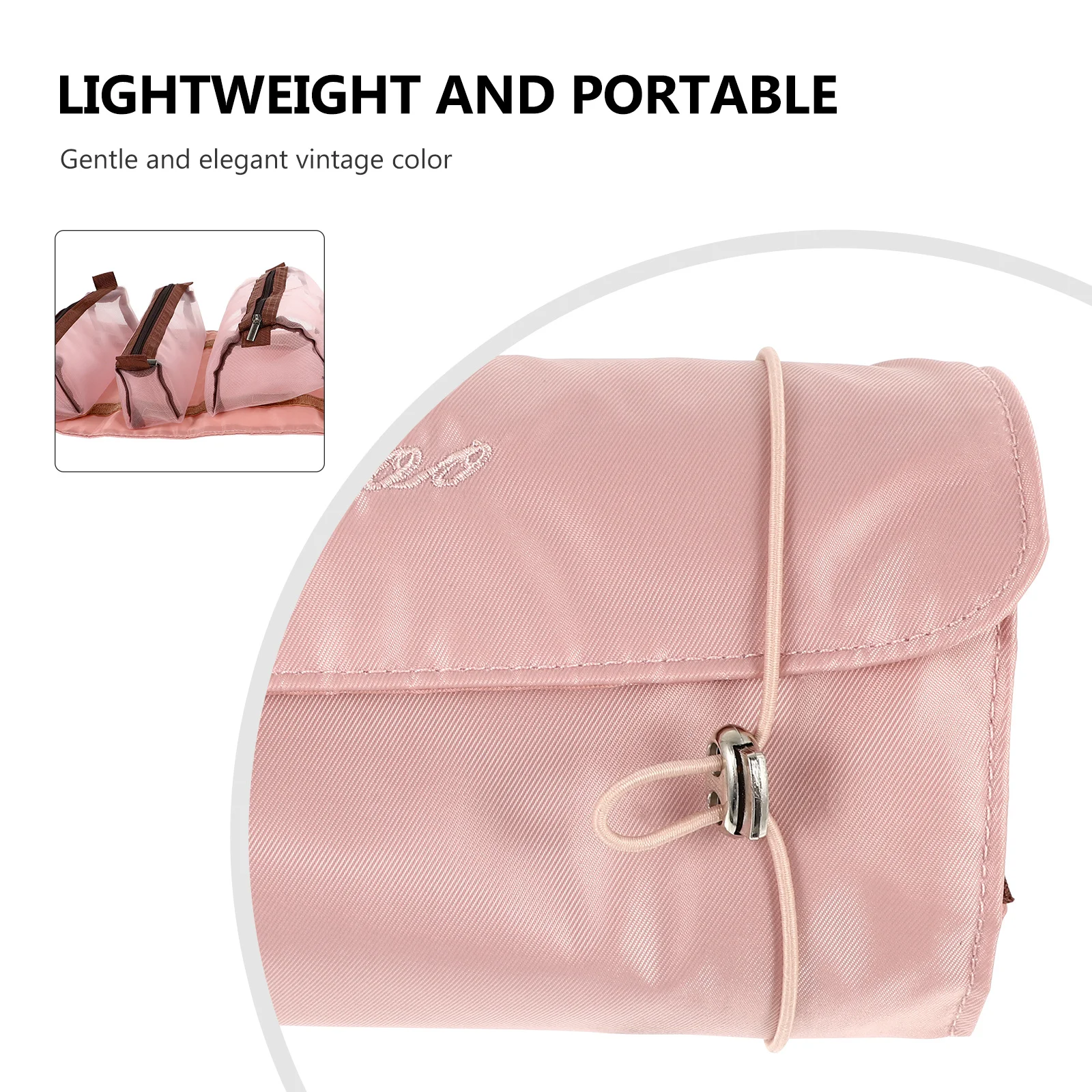 

1Pcs Foldable Makeup Bag 4 in 1 Portable Organizer with Removable Storage Compartments for Travel Toiletry Medicine