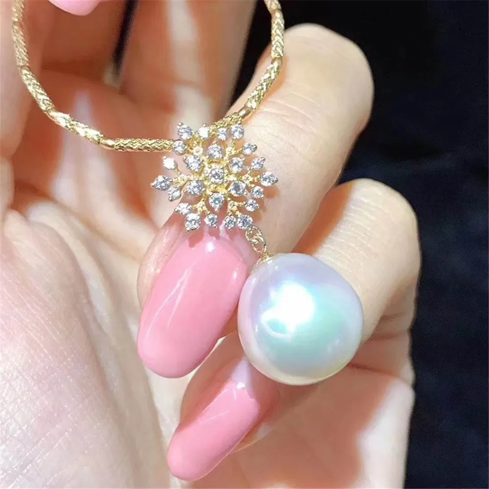 925 Stamped Alloy Gold Plating Pearl Pendant Setting DIY Jewelry Findings, Craft Supplies for Handmade Pendant Accessory