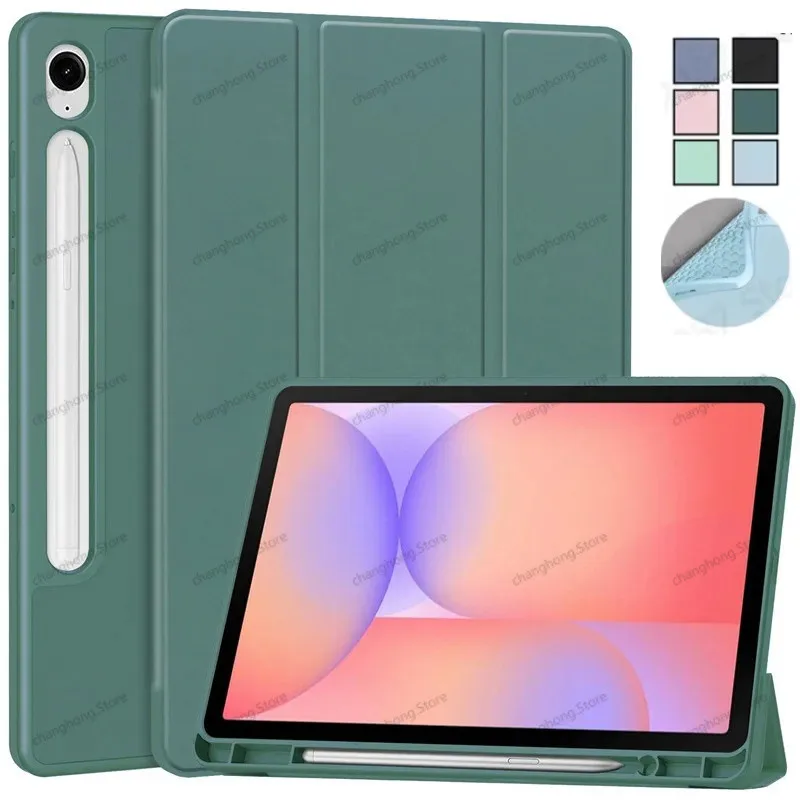 For Samsung Tab S10 Lite 10.9"Case with Pencil Holder Trifold Soft Back Stand Cover For Tab S10 FE 10.9 inch 2025 S9FE  Case