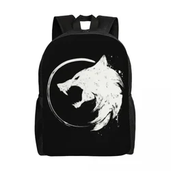 Witcher Wolf Laptop Backpack Women Men Casual Bookbag for School College Students Fashion 3D Printing Bag