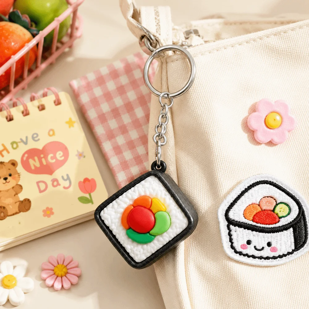 Cartoon Calming Keychain Keys Pumpkin Ghost 3D Printed Anti-stress Toy Pendant Bag Charms Finger Button Foods Clicker Key Chain