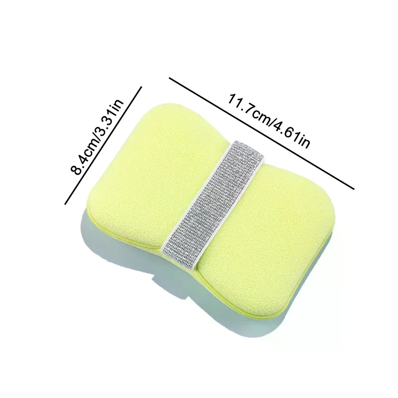 Badeschwamm, Gesichtswäsche, 2-in-1-Seifenbeutel, weicher, sauberer Puff, wiederverwendbarer Make-up-Entferner, Peeling-Pads für die tägliche Reinigung der Hautpflege