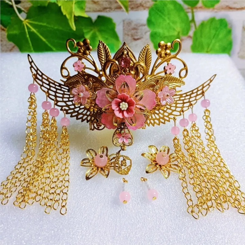 Couvre-chef de poupée Vintage créatif, 30cm, épingle à cheveux originale faite à la main, accessoires de coiffure de poupée de Style chinois ancien, 2025 LI073