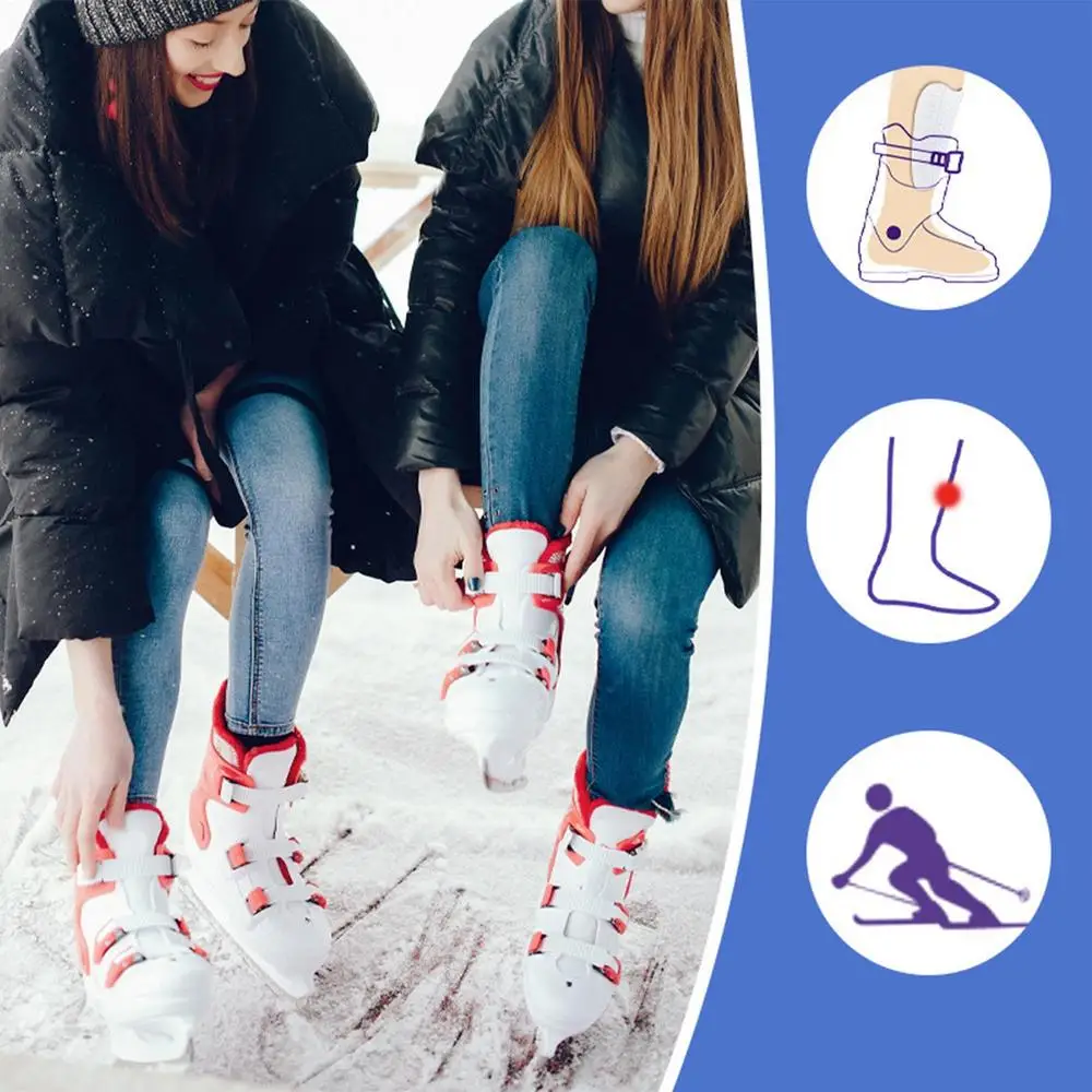 2 Stück Ski-Schienbeinschoner, selbstklebende, wiederverwendbare Schutzpolster für Snowboarden, Skifahren, Fußball, Hockey, Wintersport, Kinder und Erwachsene ﻿ – Detail 5