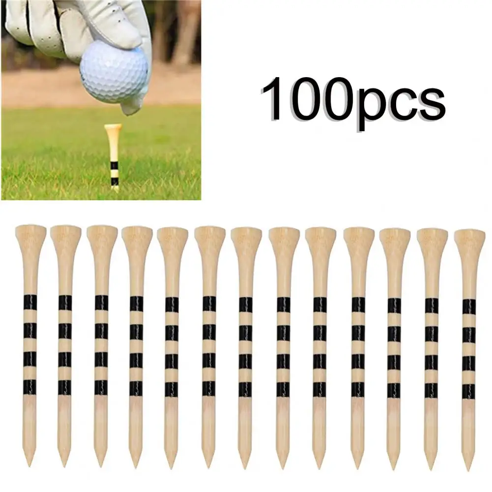 100Pcs Golf Tees Wood Professional Golf Ball Stand Golf Balls Holder Golf Step Down Tees Training Aid Tool Golf Accessories