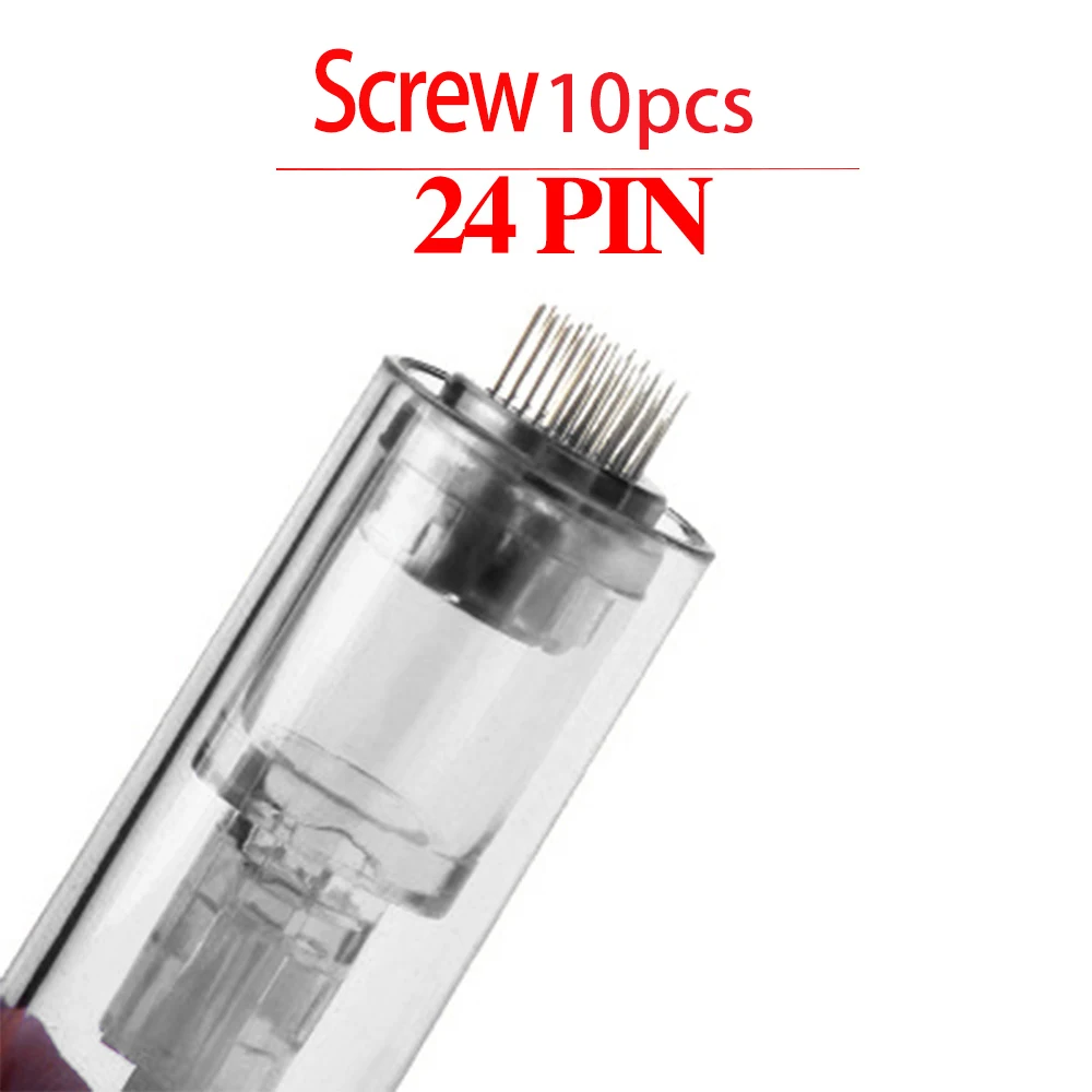 Schraubkartuschen für Microneedling Derma Pen 10/20/50 Stück Mikronadeln für Schönheitspflege 9/12/24/36/42 Pin Round Nano 3D 5D