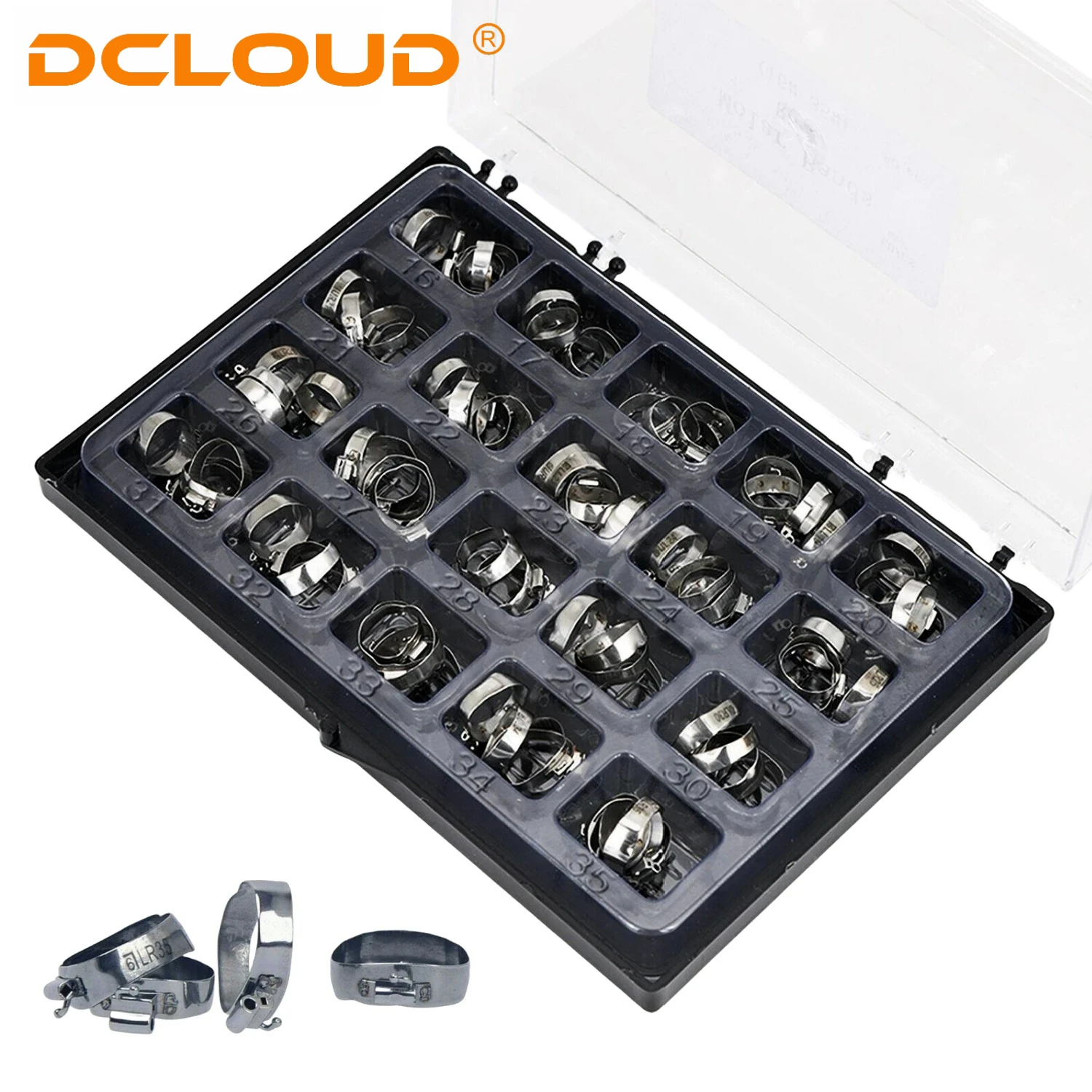 Kieferorthopädische Bänder 80 Stück/Box Edelstahl 1. Molar mit Bukkalröhrchen Roth/MBT 022, 16 # -35 # CE-zertifizierter Zahnarzt – empfohlen – Detail 1