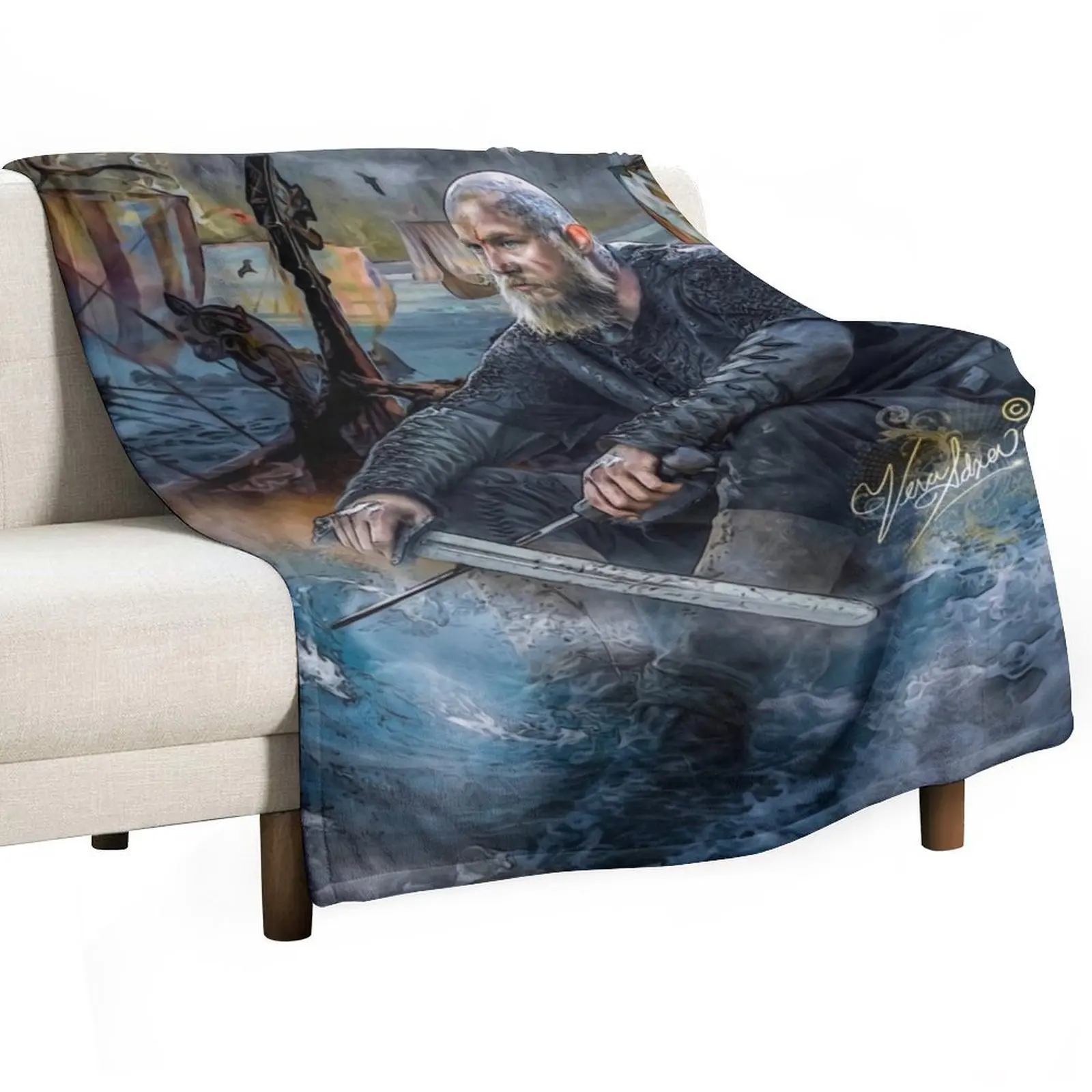 

warrior King VKS Throw Blanket christmas gifts Softest anime Furry Blankets