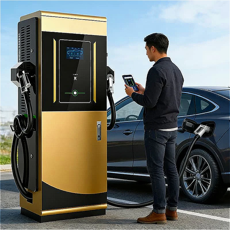 

Commercial EV Charging Station 40KW Dual Socket Floor Standing Design with Management Software Customized durable high quality