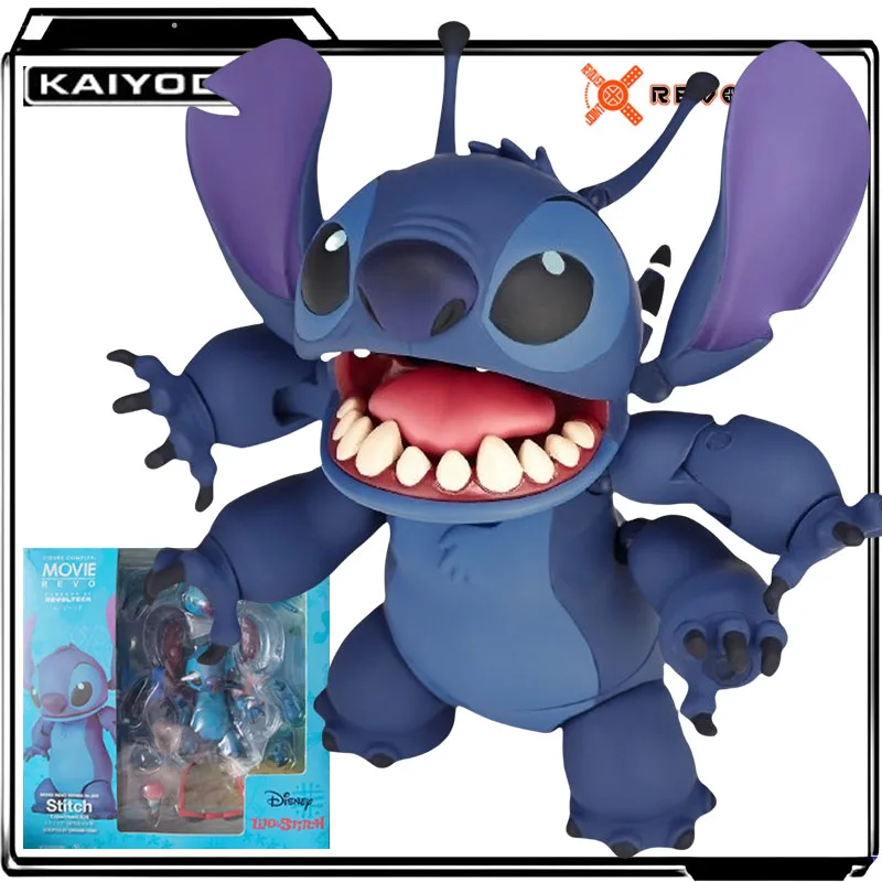 

Kaiyodo натуральная аниме-фигурка Revoltech MOVIE REVO Stitch No 003, экшн-фигурка, игрушка для мальчиков, детский подарок, Коллекционная модель, украшения