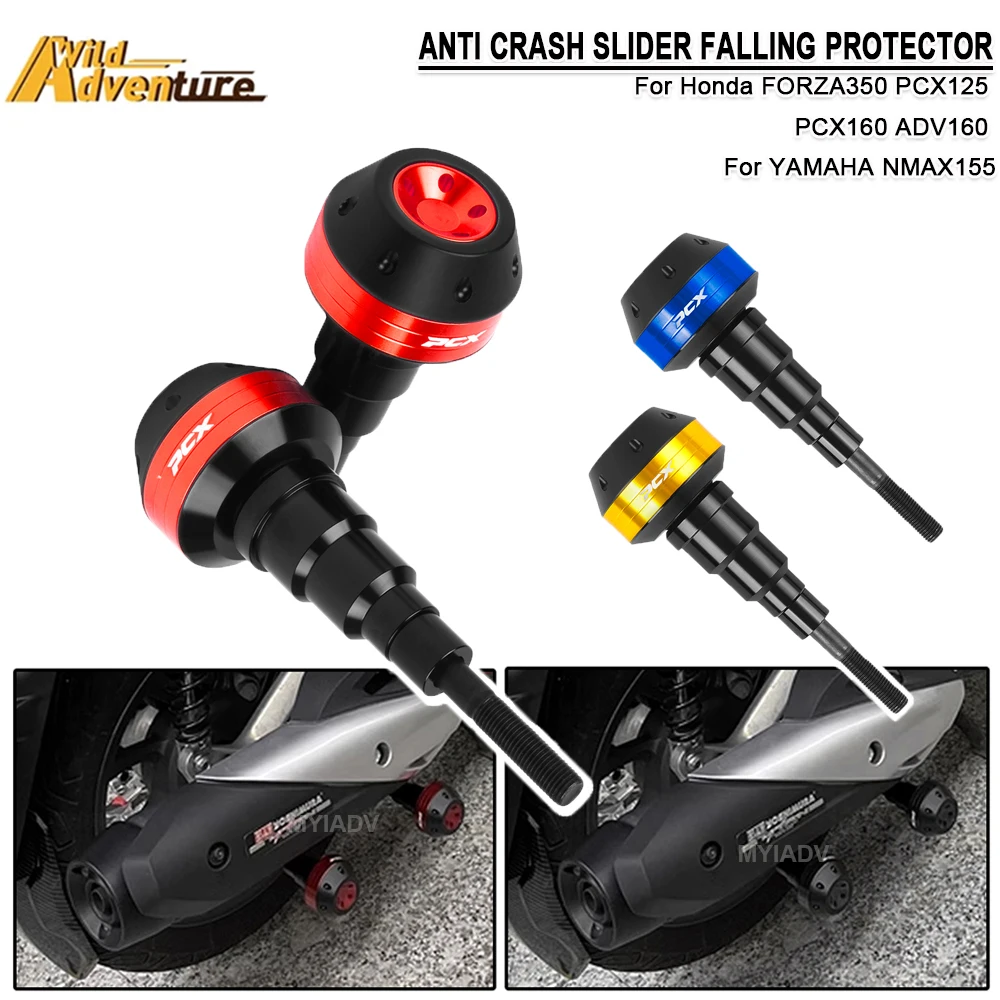 

Для Honda FORZA 350 PCX125 PCX160 ADV160 для YAMAHA NMAX155 мотоциклетный слайдер с защитой от падения, винт M10, алюминиевый