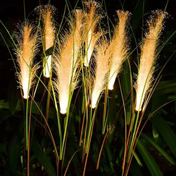 LED Solar Garden Reed Lamp Outdoor Waterproof Lawn Light Yard Christmas Decoration Path Lighting Decor Solar Power Light