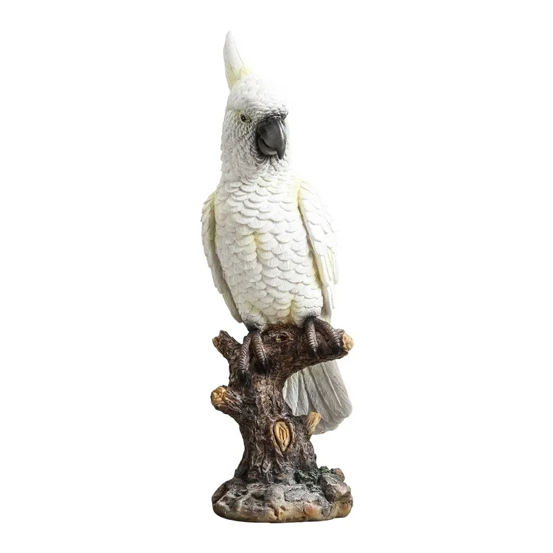 CLL simulation parrot ornament creative resin bird model garden living room porch bookcase desktop decoration