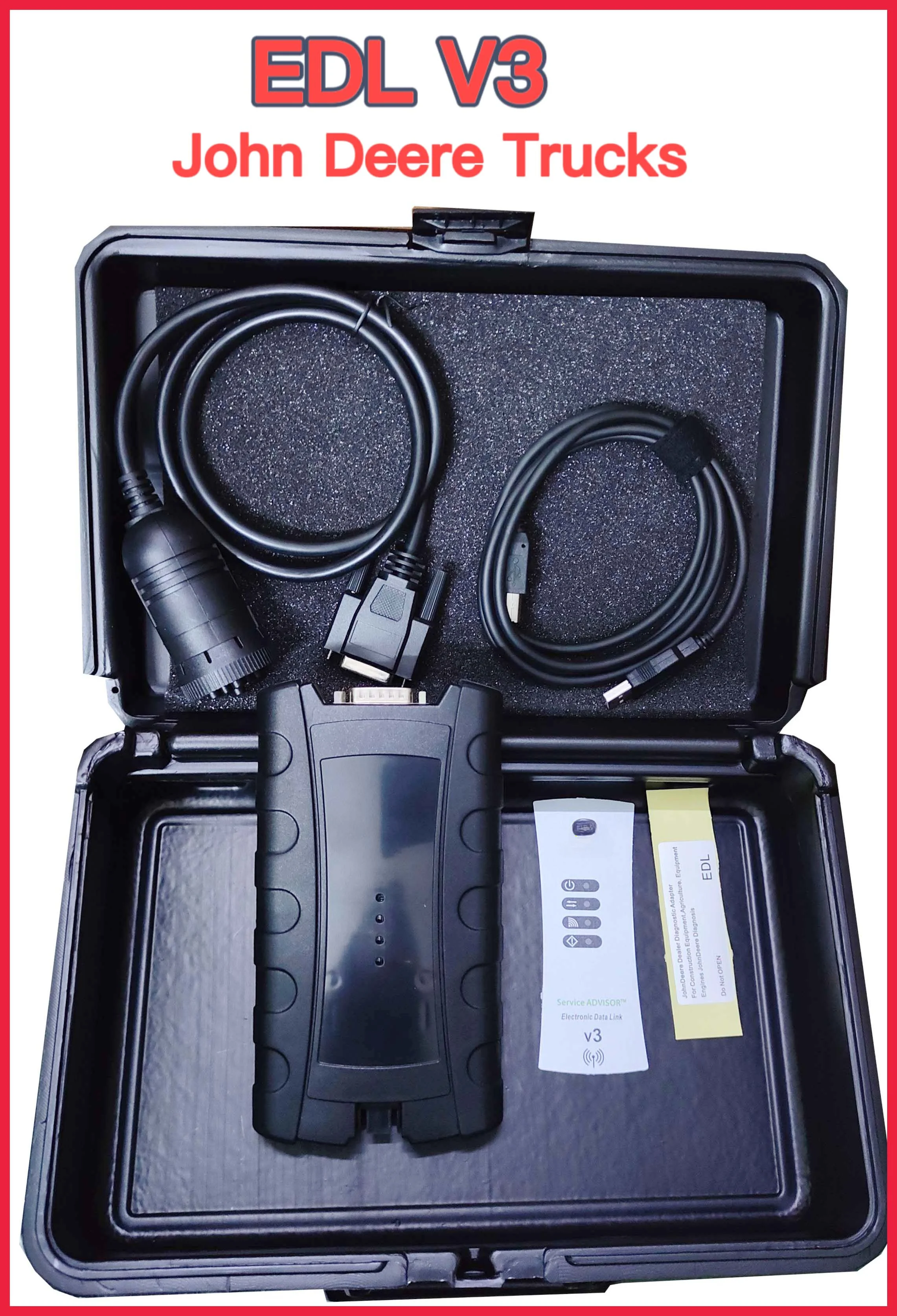 EDL Scanner JohnDeer EDL V2 and EDL V3 Agricultural Tractor Heavy Vehicle Diagnostic Kit Tool JD Service Electronic Data Link