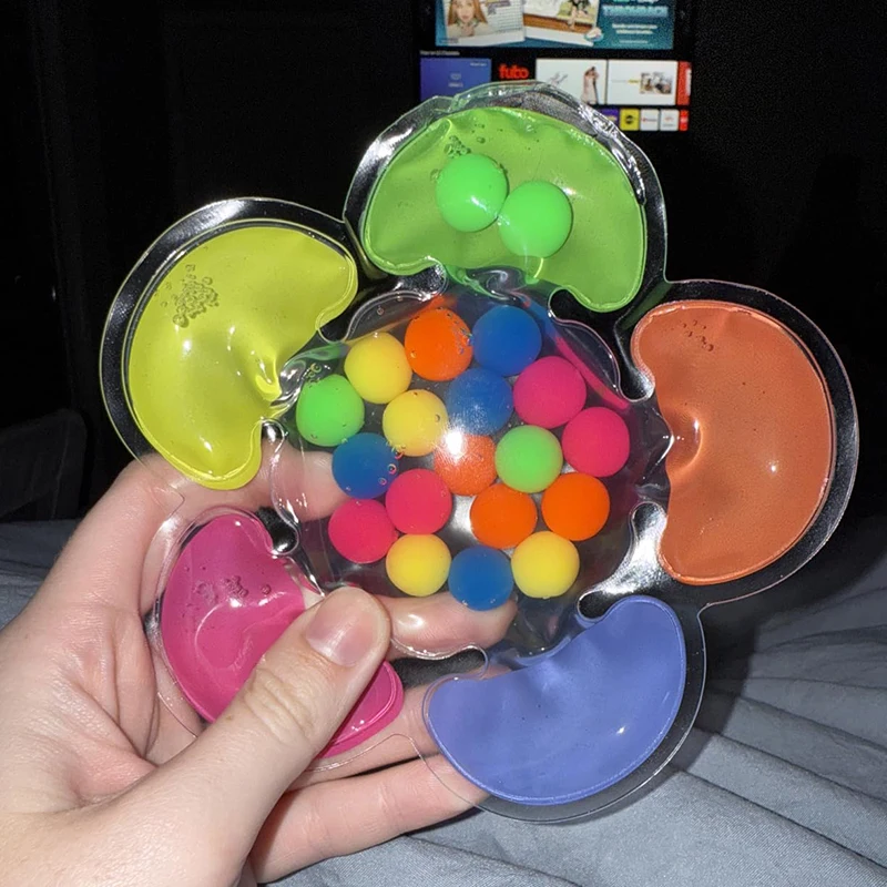 

Color Sorting Gift Flower shape Fidget Game Montessori Educational Sensory Gift for Fine Motor Skills Game Birthday Gift