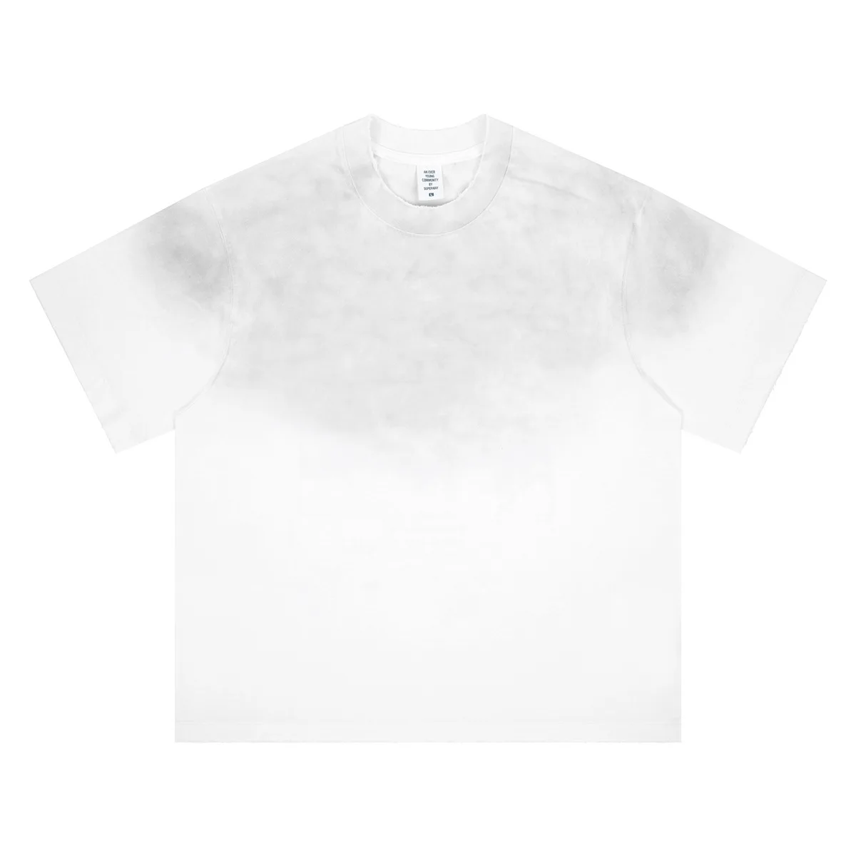 2026 Spring and Summer New 310G Neckline Worn Pure Cotton Washed Old Round Neck Versatile Short-sleeved T-shirt