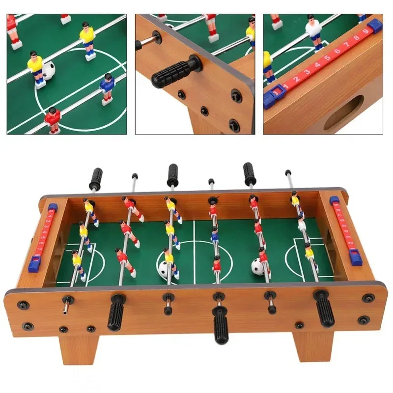 

Football Table Mini Football Table Game Footballs Score Keepers Wood Soccer Table Top for Kids Family Night Parties Game Rooms