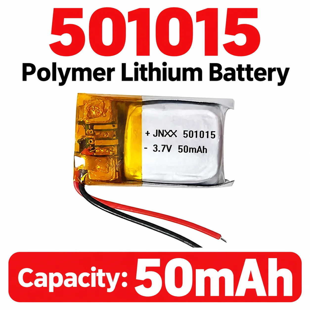 1-20PCS 3.7V 50mAh 501015 Lithium Polymer Battery Rechargeable LiPo for DIY Bluetooth Headphone MP3 Recorder Mouse Remote