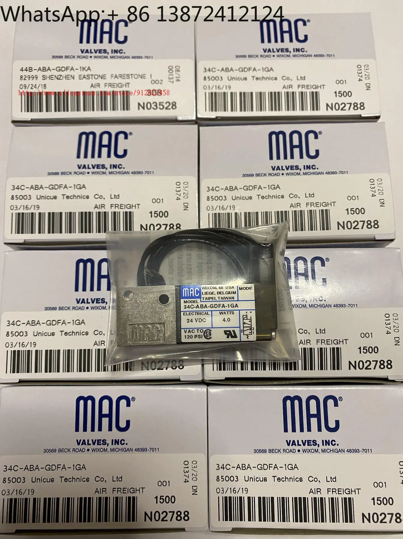 34C-ABA-GDFA-1GA صمام الملف اللولبي 100% جديد وأصلي