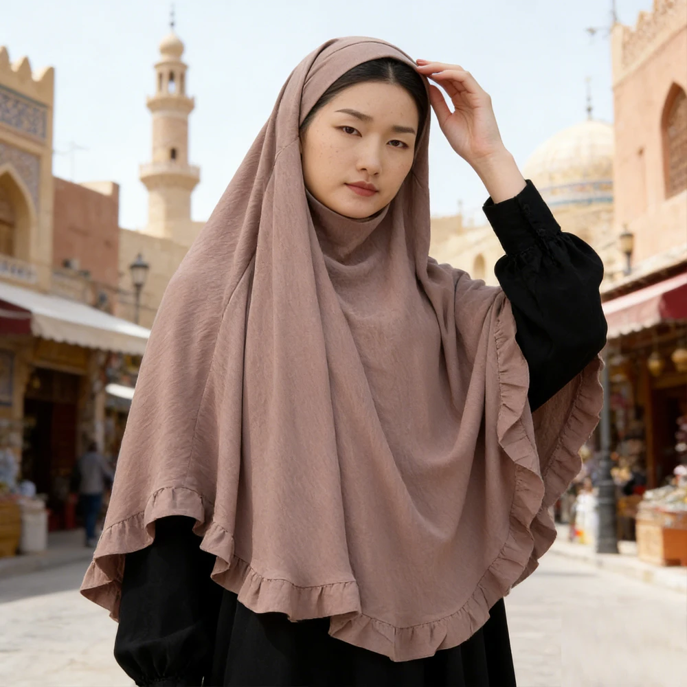 

Khimar Muslim Overhead Prayer Hijab Scarf Turban Ramadan Eid Women Islamic Headdress Headscarf Niqab Nikab Kebaya Arabic Abaya