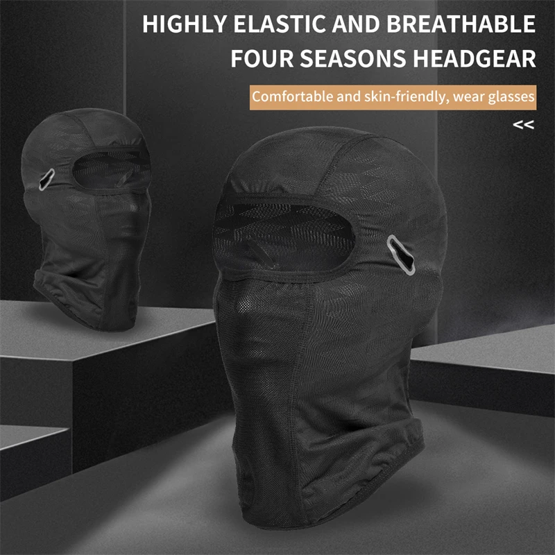 

Мотоциклетная велосипедная маска, летняя дышащая анфас, подкладка для шлема, головной убор, крышка, впитывающая влагу, быстросохнущая снаряжение для верховой езды